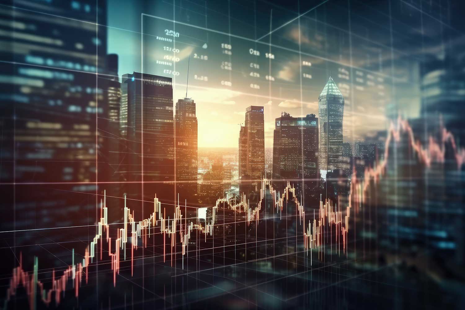 An AI-generated image of a cityscape